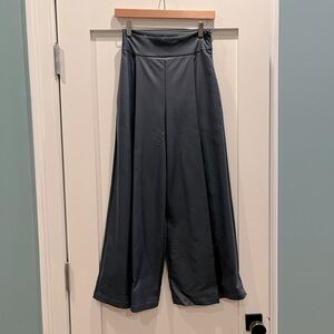 High waisted wide leg faux leather pants